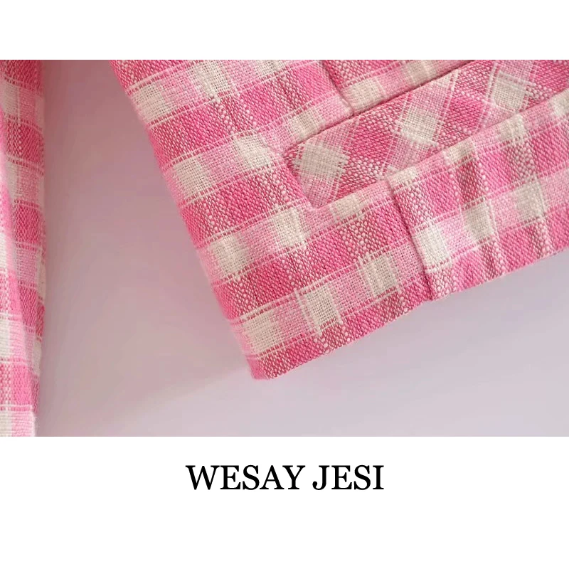 WESAY JESI Za Women's Clothing 2021 TRAF Blouses And Shirts Casual Square Collar Plaid Crop Top Vintage Long Sleeve Chic Shirt 
WESAY JESI Za Women's Clothing 2021 TRAF Blouses And Shirts Casual Square Collar Plaid Crop Top Vintage Long Sleeve Chic Shirt