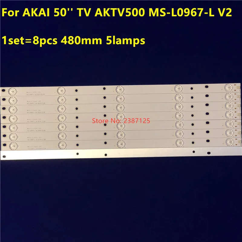 LED Backlight strip 5 lamp for AKAI 50'' TV MS-L0967-L V2 V3 A4 M192 TD C 0X R72-50D04-017-13 CODICE A BARRE 21MQ300D
LED Backlight strip 5 lamp for AKAI 50'' TV MS-L0967-L V2 V3 A4 M192 TD C 0X R72-50D04-017-13 CODICE A BARRE 21MQ300D
