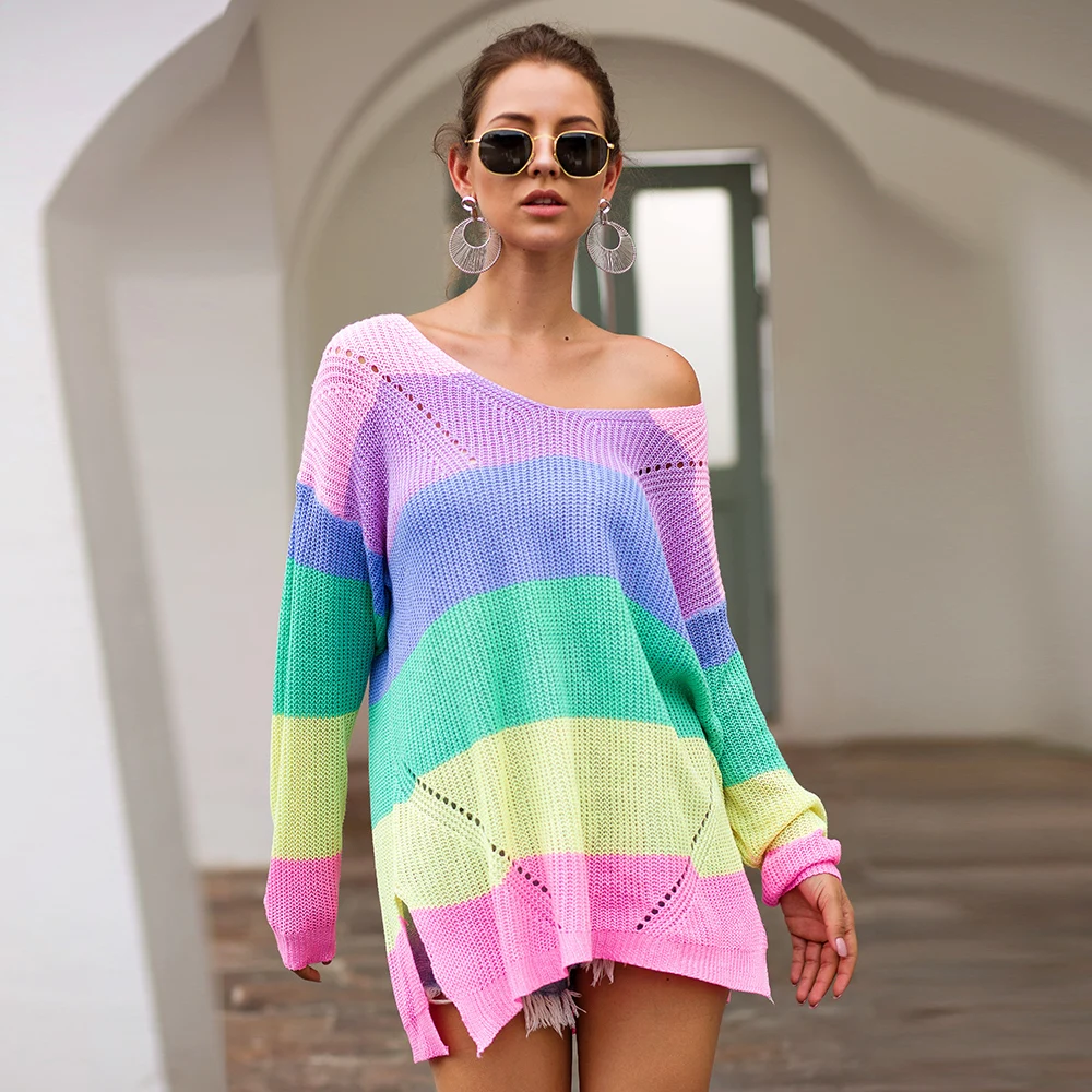 2019-2020 New Spring Women's Loose Long Sleeve Korean Knit Sweaters Coat Thin Women 4 Colorful Sweater
2019-2020 New Spring Women's Loose Long Sleeve Korean Knit Sweaters Coat Thin Women 4 Colorful Sweater