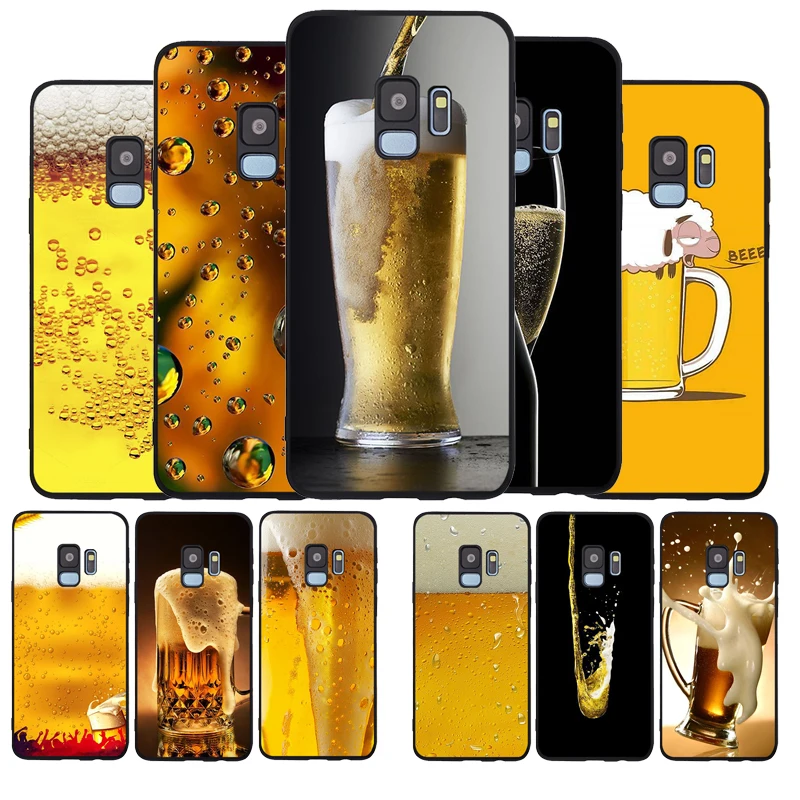 Мягкий черный чехол для телефона с изображением спиртового пива в стиле World Beer