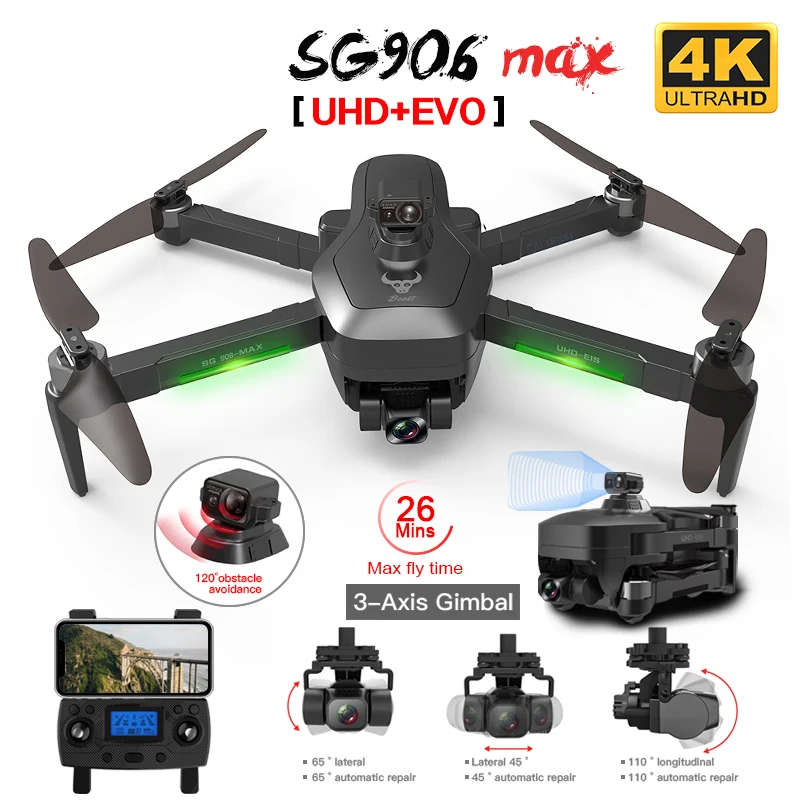 SG906 Pro 2 / SG906 MAX GPS Drone with Wifi 4K Camera 3-Axis Gimbal Brushless Professional Quadcopter Obstacle Avoidance RC Dron
SG906 Pro 2 / SG906 MAX GPS Drone with Wifi 4K Camera 3-Axis Gimbal Brushless Professional Quadcopter Obstacle Avoidance RC Dron
