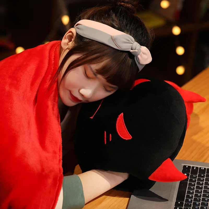 1 Pcs Squishmallow Plush 2 in 1 Devil Horns Plush Pillow With Fleece Blanket Winter Hand warmer Cushion Nap Pillow With Blanket
1 Pcs Squishmallow Plush 2 in 1 Devil Horns Plush Pillow With Fleece Blanket Winter Hand warmer Cushion Nap Pillow With Blanket