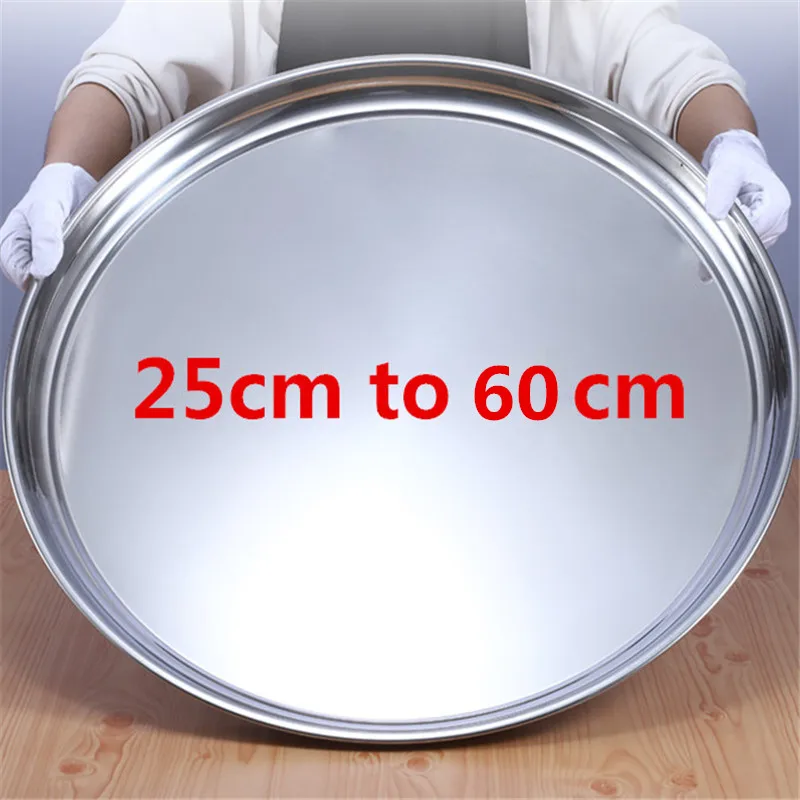 Thick Stainless Steel Plate round Large Disc Flat Bottom Shallow tray Extra Large Fish Head fruite meat Plate Restaurant Hotel
Thick Stainless Steel Plate round Large Disc Flat Bottom Shallow tray Extra Large Fish Head fruite meat Plate Restaurant Hotel