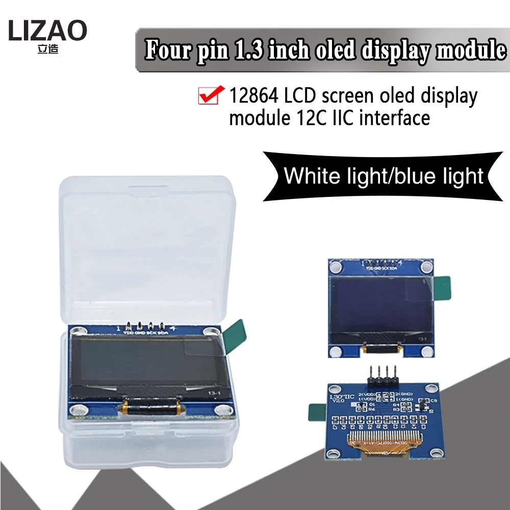 Oled-модуль IIC 1 3 дюйма серийный белый синий OLED-дисплей 128X64 I2C SSD1306 12864 Φ VDD GND SCK SDA для
