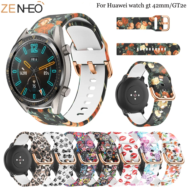 Силиконовый ремешок для часов GT2 Huawei Watch GT 2 42 мм/GT 2e /HONOR Magic Band спортивный браслет 20
