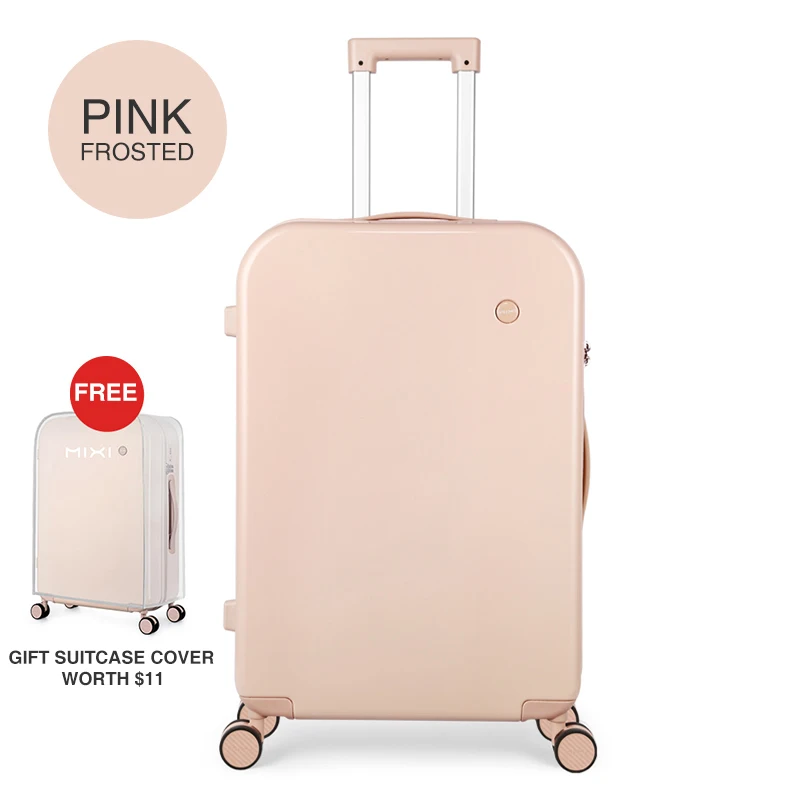 

2022 Mixi Patent Design Travel Suitcase Men Women Trolley Case PC Rolling Luggage Spinner Wheels TSA Lock Free Cover