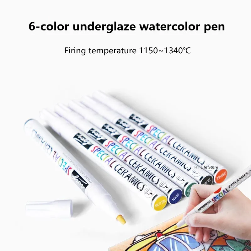 6 Colors/set of New Ceramic Underglaze Watercolor Pen Glaze Pen Pottery Painting DIY Ceramic Paint Special Coloring Tool
6 Colors/set of New Ceramic Underglaze Watercolor Pen Glaze Pen Pottery Painting DIY Ceramic Paint Special Coloring Tool