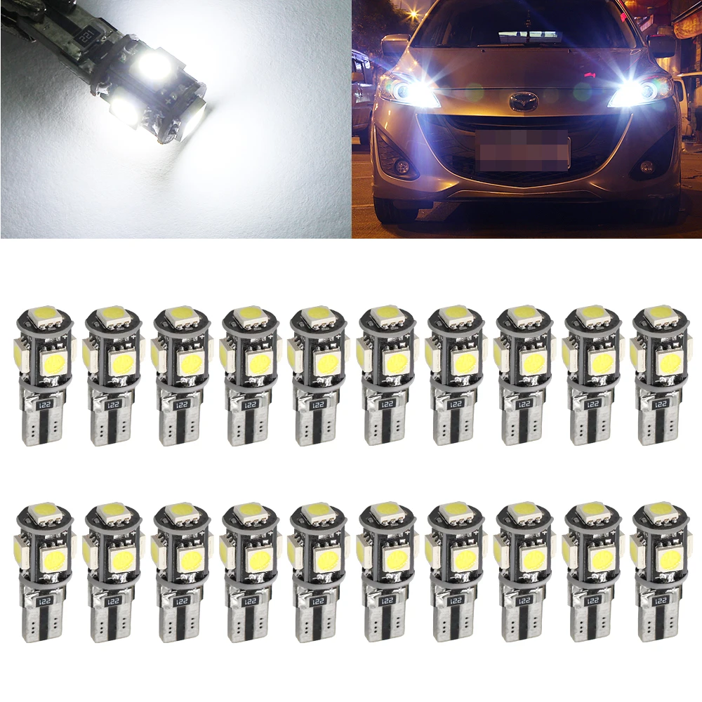 20 шт. Canbus T10 194 W5W светодиод Шина CAN свет T10 5050 5SMD ошибок светодиодный Клин боковых фонарей белый w5w Автомобильная Intrior огни
20 шт. Canbus T10 194 W5W светодиод Шина CAN свет T10 5050 5SMD ошибок светодиодный Клин боковых фонарей белый w5w Автомобильная Intrior огни