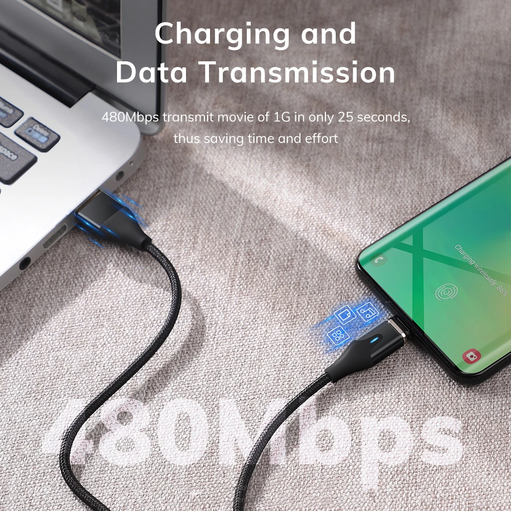 Магнитный USB-кабель для быстрой зарядки Iphone Huawei Samsung Android | Мобильные телефоны и