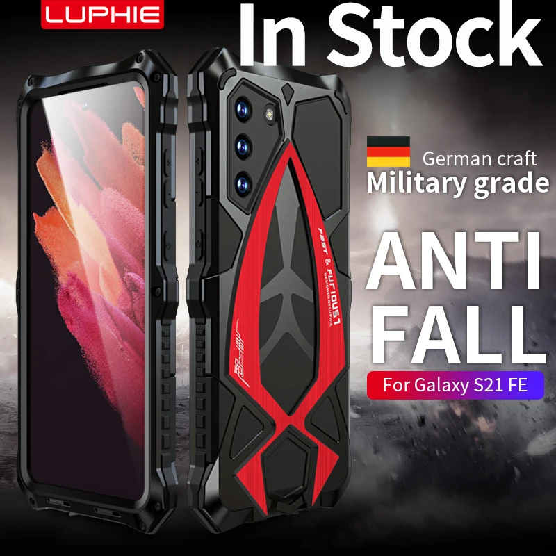 Металлический защитный чехол Luphie с полным покрытием 360 градусов для Samsung Galaxy S21 FE