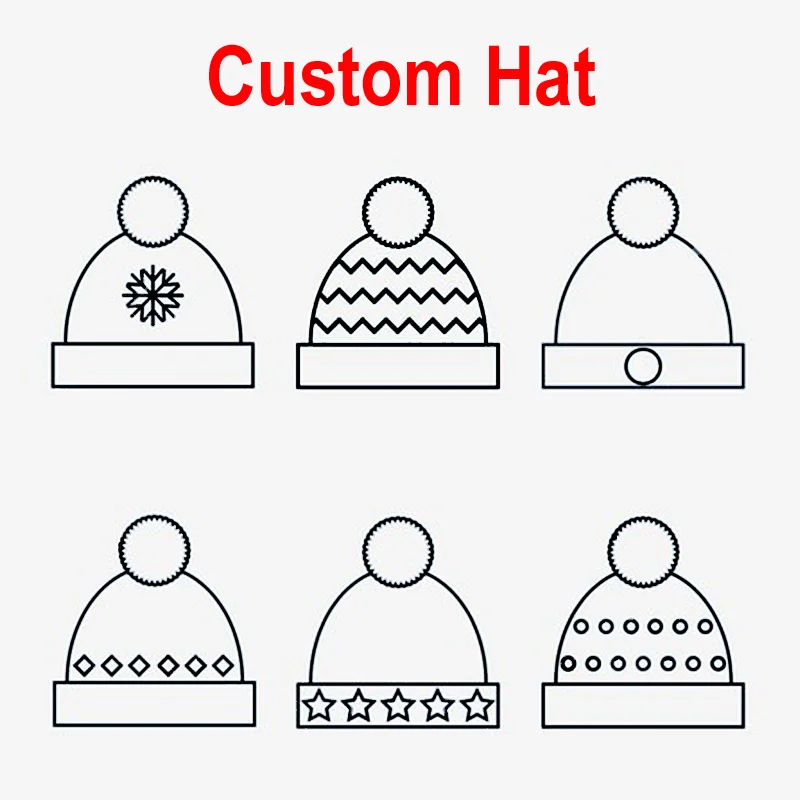 Пользовательские шапочки образец зимней шапки вязаные образец|Мужская Skullies &