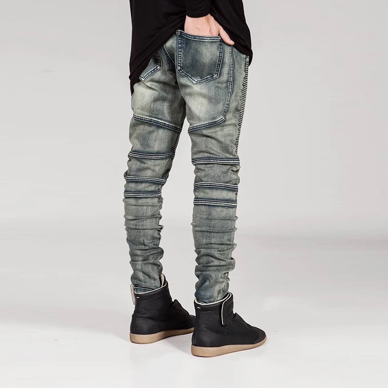 Men's Foreign Trade Tide Brand Motorcycle Pants Wrinkle Slim Little Feet Elastic European And American Jeans
Men's Foreign Trade Tide Brand Motorcycle Pants Wrinkle Slim Little Feet Elastic European And American Jeans
