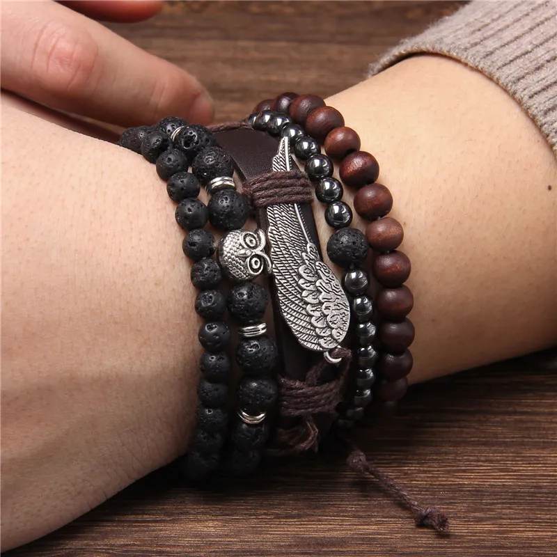Fashion Multilayer Men Beaded Leather Charm Bracelet Sets Men Jewelry Vintage Natural Stone Beads Braided Bracelet Male Gifts
Fashion Multilayer Men Beaded Leather Charm Bracelet Sets Men Jewelry Vintage Natural Stone Beads Braided Bracelet Male Gifts