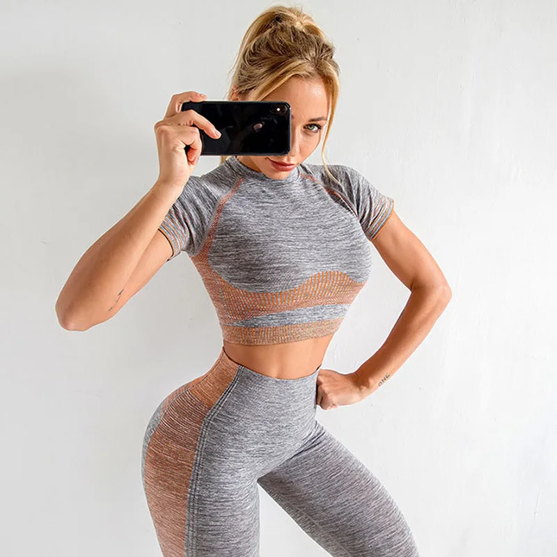 Seamless Sport Set Women Crop Top T Shirt Sport Shorts Yoga Sportsuit Quick Dry Workout Active Outfit Fitness Gym Sets
Seamless Sport Set Women Crop Top T Shirt Sport Shorts Yoga Sportsuit Quick Dry Workout Active Outfit Fitness Gym Sets