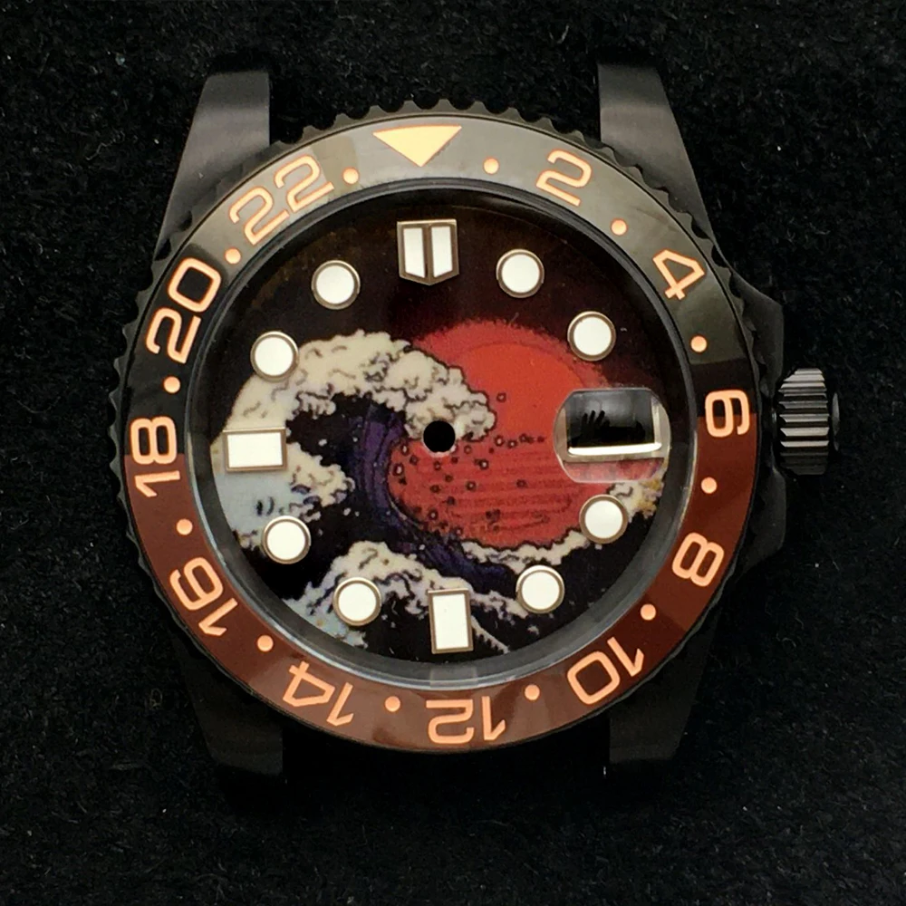 For Seiko Stainless Steel Coated Case Ceramic Bezel Luminous Watch Case Kanagawa Surfing Inner Surface Watch Accessories
For Seiko Stainless Steel Coated Case Ceramic Bezel Luminous Watch Case Kanagawa Surfing Inner Surface Watch Accessories