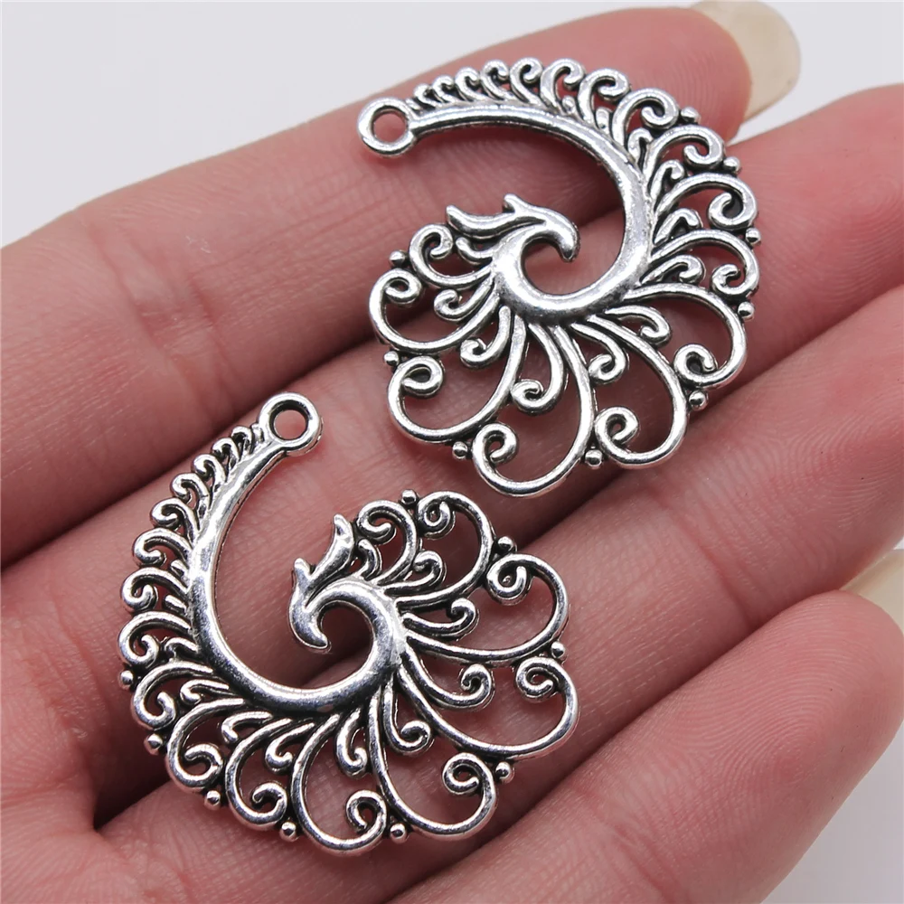 10pcs 31x32mm Filigree Spiral Phoenix Antique Silver Color Metal Alloy Jewelry Findings Diy Accessories
10pcs 31x32mm Filigree Spiral Phoenix Antique Silver Color Metal Alloy Jewelry Findings Diy Accessories