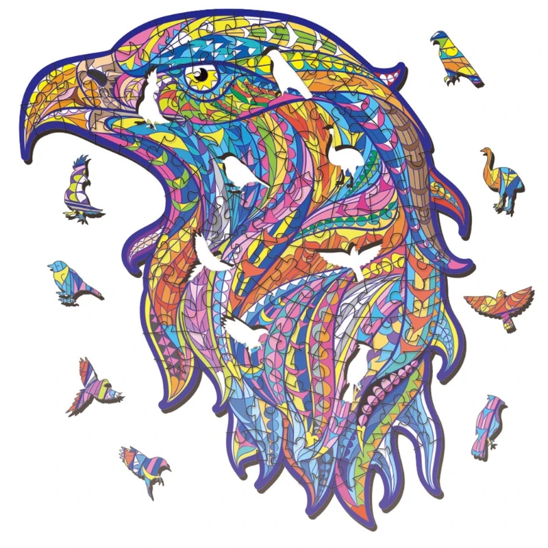 Unique Shape Animal Eagle Shaped Wooden Jigsaw Puzzles Decompression Assembling 54DF
Unique Shape Animal Eagle Shaped Wooden Jigsaw Puzzles Decompression Assembling 54DF