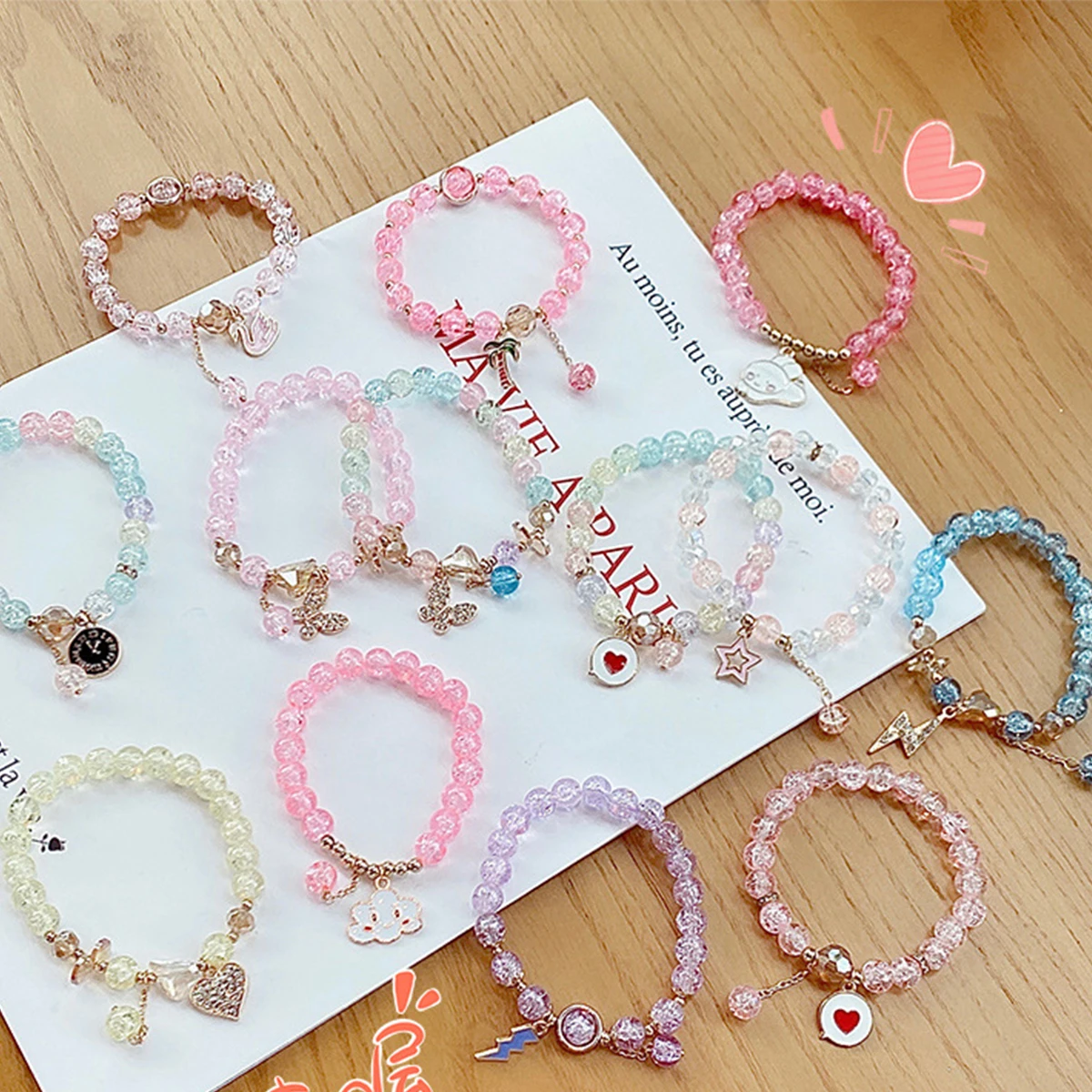 New cartoon beaded bracelet Girly Cute Candy Color Starfish Shell Bracelet Popular student jewelry beautiful gifts for girls
New cartoon beaded bracelet Girly Cute Candy Color Starfish Shell Bracelet Popular student jewelry beautiful gifts for girls