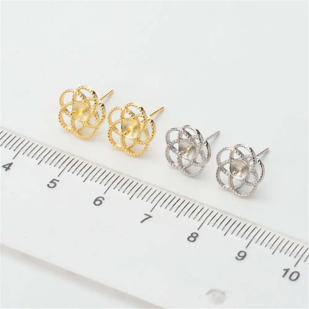 Real Solid 925 Sterling Silver Pearl Stud Earrings Accessories Findings DIY Jewelry Ear Hook Blank Empty Support 
Real Solid 925 Sterling Silver Pearl Stud Earrings Accessories Findings DIY Jewelry Ear Hook Blank Empty Support
