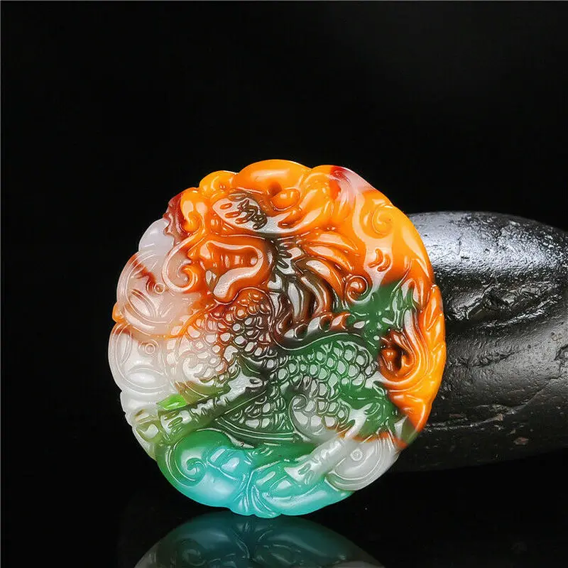Natural Color Jade Kirin Dragon Pendant Necklace Chinese Hand-Carved Charm Jewelry Fashion Amulet Accessories for Men Women Gift
Natural Color Jade Kirin Dragon Pendant Necklace Chinese Hand-Carved Charm Jewelry Fashion Amulet Accessories for Men Women Gift
