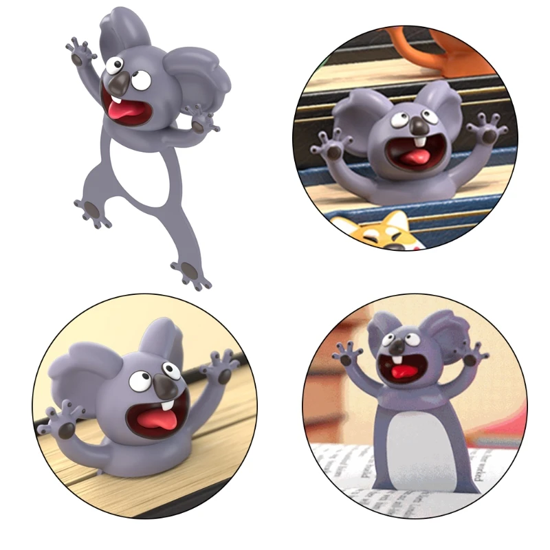 3D Stereo Cartoon Animal Bookmarks Cute Koala Hippo PVC Creative Book Markers Office School Stationery for Children Gift 
3D Stereo Cartoon Animal Bookmarks Cute Koala Hippo PVC Creative Book Markers Office School Stationery for Children Gift