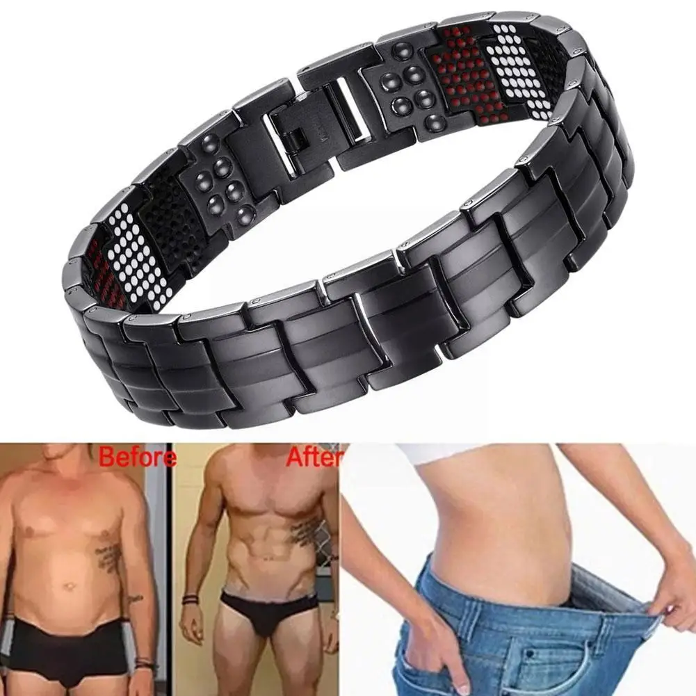 Мужской и Женский магнитный браслет черный стальной Магнит отрицательный 4 в 1 терапевтический германиевый браслет оптом ионы O7a8
Мужской и Женский магнитный браслет черный стальной Магнит отрицательный 4 в 1 терапевтический германиевый браслет оптом ионы O7a8