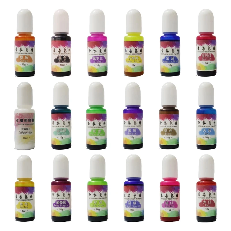 18 Colors Epoxy Resin Diffusion Pigment Alcohol Ink Liquid Colorant Dye DIY Crafts Jewelry Making
18 Colors Epoxy Resin Diffusion Pigment Alcohol Ink Liquid Colorant Dye DIY Crafts Jewelry Making