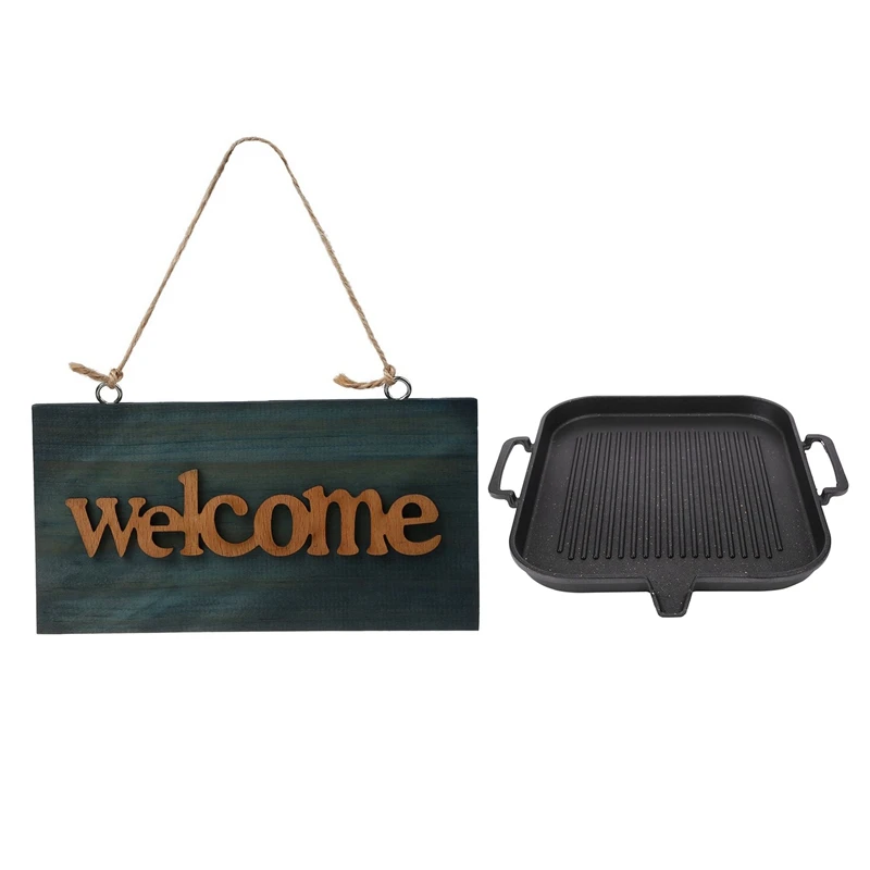 Vintage Wooden Open Closed Welcome Sign Plaque With Induction Cooker Baking Tray Square Barbecue Tray Non-Stick
Vintage Wooden Open Closed Welcome Sign Plaque With Induction Cooker Baking Tray Square Barbecue Tray Non-Stick