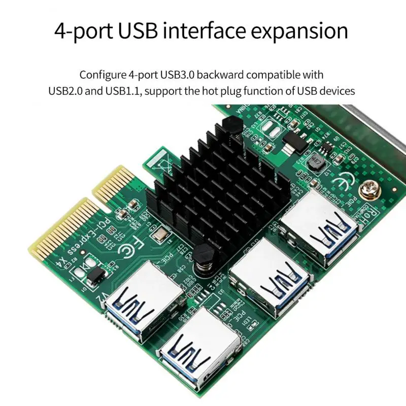 New Upgrade PCIE 1 To 4 Extender PCI-E To PCI-E Adapter PCI-Express Slot 1x To 4x 16x USB 3.0 Riser Multiplier Card Converter
New Upgrade PCIE 1 To 4 Extender PCI-E To PCI-E Adapter PCI-Express Slot 1x To 4x 16x USB 3.0 Riser Multiplier Card Converter
