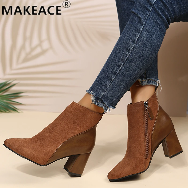 Women Boots Fashion Pointed Toe Short Boots 2021 New Outdoor Leisure All-match Bare Boots High Heel Women's Shoes Platform Boots
Women Boots Fashion Pointed Toe Short Boots 2021 New Outdoor Leisure All-match Bare Boots High Heel Women's Shoes Platform Boots