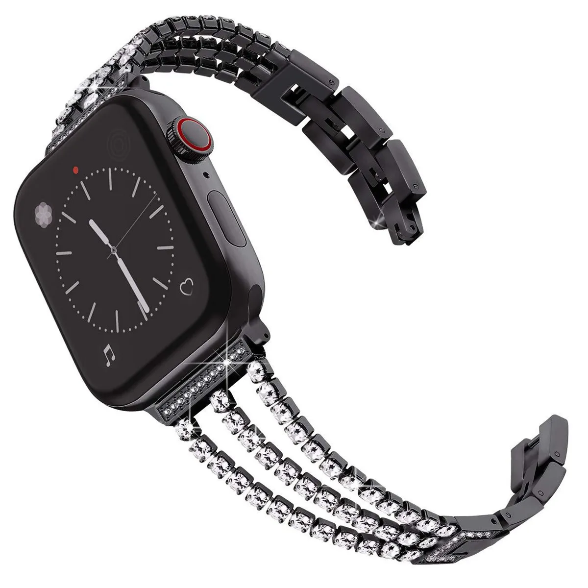 Suitable for Apple Watch Apple Watch/2/3/4/Fashion Diamond-Embedded Stainless Steel Metal Three Diamond Chain Strap
Suitable for Apple Watch Apple Watch/2/3/4/Fashion Diamond-Embedded Stainless Steel Metal Three Diamond Chain Strap