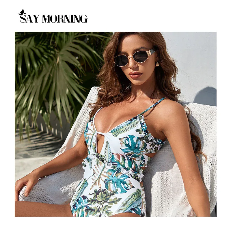 SAY MORNING Swimsuit Print Plus Size Leaf One-Piece Women's Swimwear 2021 New Bikini Set Bathing Suits Maillot de Bain Femme
SAY MORNING Swimsuit Print Plus Size Leaf One-Piece Women's Swimwear 2021 New Bikini Set Bathing Suits Maillot de Bain Femme