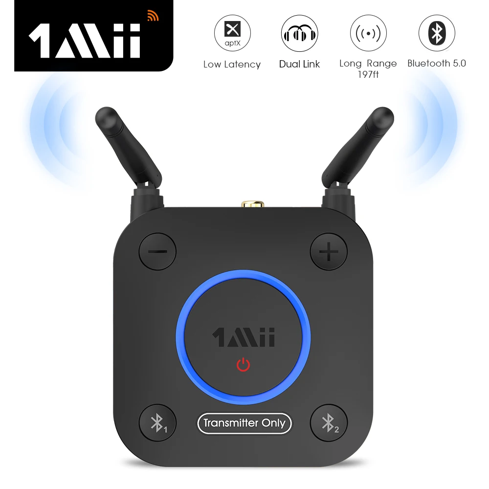 Bluetooth 5 0 аудио передатчик 1Mii B06TX Aptx LL HD Dual Link коаксиальный Оптический RCA 3 Aux