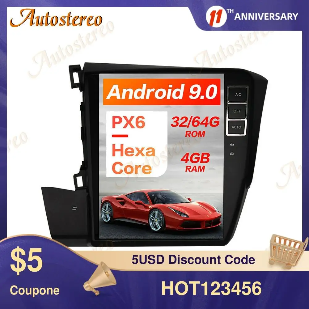 Tesla Style Android 9.0 6Core Car GPS Navigation For Honda Civic 2012-2015 Stereo Head Unit Multimedia Player Auto Radio Carplay
Tesla Style Android 9.0 6Core Car GPS Navigation For Honda Civic 2012-2015 Stereo Head Unit Multimedia Player Auto Radio Carplay
