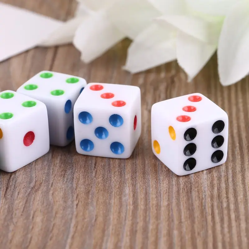 10pcs/set D6 Six Sided Spot Dice Square Opaque Dices Role Playing Game for Party