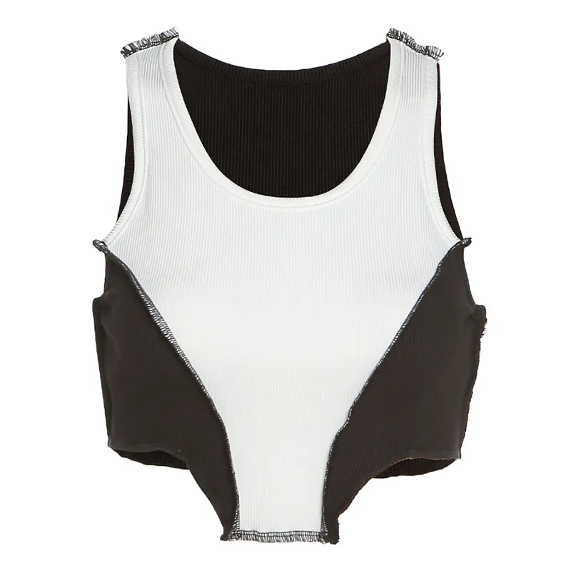 Adora Sleeveless Tanks Women White Black Patchwork Spring Summer Casual Crop Top Sexy Women's Halter Tank Tops Tight Fashion
Adora Sleeveless Tanks Women White Black Patchwork Spring Summer Casual Crop Top Sexy Women's Halter Tank Tops Tight Fashion