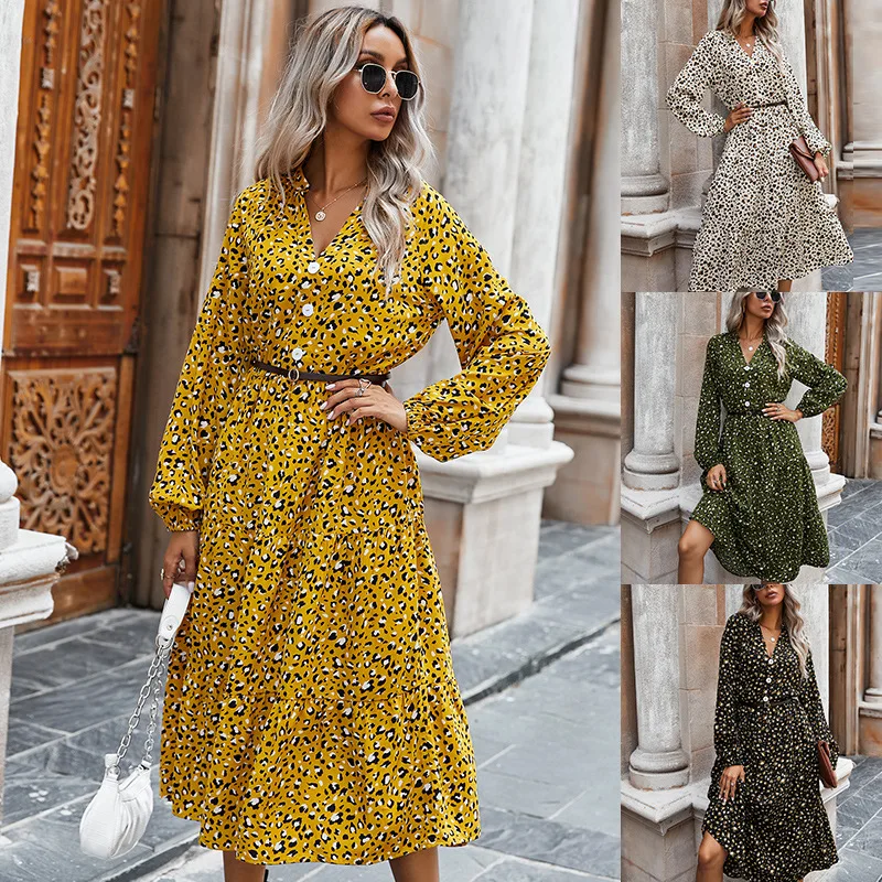 Spring/Autumn Personalized Leopard Print Dress Women's Fashion Leisure Dot Long Sleeve High Waist Party Holiday Versatile Skirt
Spring/Autumn Personalized Leopard Print Dress Women's Fashion Leisure Dot Long Sleeve High Waist Party Holiday Versatile Skirt