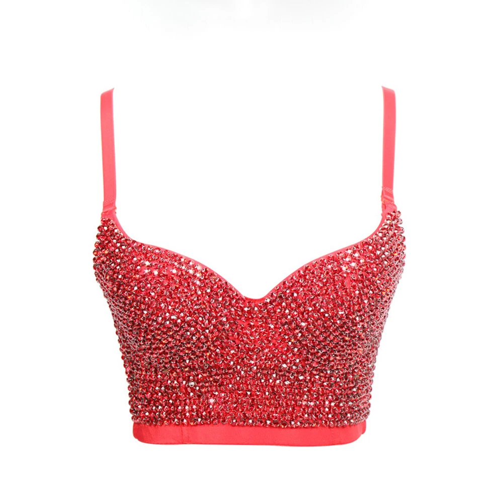 Luxury Stage Wear Cropped Top Bra Glitter Rhinestone Diamonds Push Up Bustier Top Fashion New Club Party Celebrity Wear
Luxury Stage Wear Cropped Top Bra Glitter Rhinestone Diamonds Push Up Bustier Top Fashion New Club Party Celebrity Wear