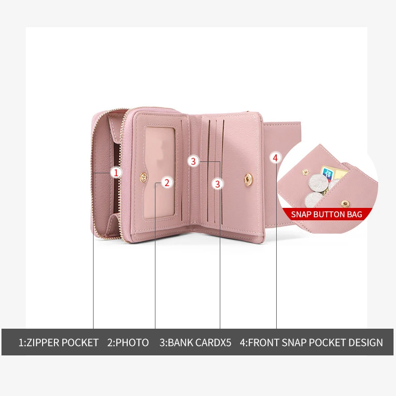 Weichen Brand Women Small Wallet Many Departments Purse Short Designed Ladies Coin Pocket With Card Holder | Багаж и сумки