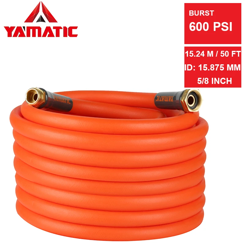 Садовый шланг YAMATIC, 5/8 дюйма, гибкий, для любых погодных условий, гибридный, легкий, улучшенный латунный соединитель
Садовый шланг YAMATIC, 5/8 дюйма, гибкий, для любых погодных условий, гибридный, легкий, улучшенный латунный соединитель