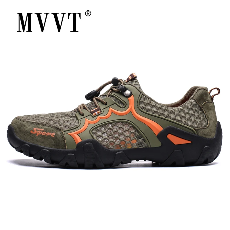 Мужские кроссовки MVVT из замши и сетки для походов скалолазания быстросохнущие