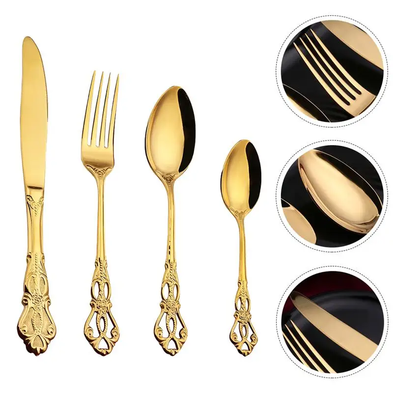 1Set Stainless Steel Western Food Flatware Practical Steak Tableware Golden
1Set Stainless Steel Western Food Flatware Practical Steak Tableware Golden