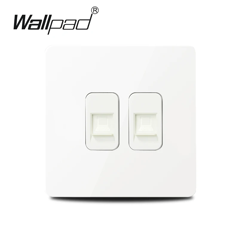 Wallpad White Stainless Steel Frame Double Data Computer Data Socket
Wallpad White Stainless Steel Frame Double Data Computer Data Socket