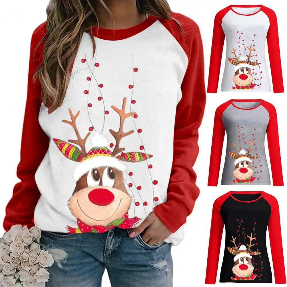 Christmas Shirt Eye-catching Patchwork Skin-friendly Blouse Colorful All Match Blouse
Christmas Shirt Eye-catching Patchwork Skin-friendly Blouse Colorful All Match Blouse