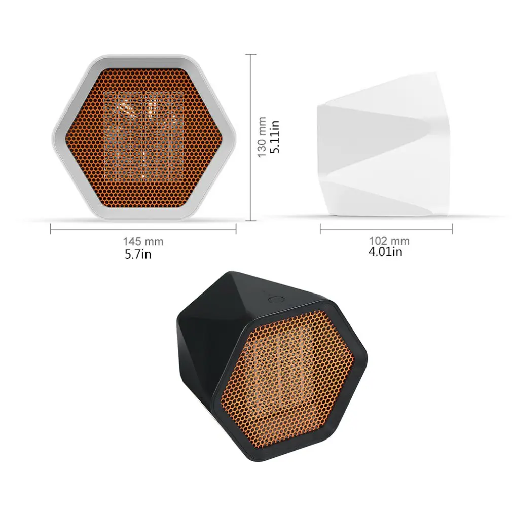 1000W Hexagonal Electric Heater Portable Desktop Quiet Warmer Heater Fan Winter Warm for Car Home Office PTC Heat calefactor
1000W Hexagonal Electric Heater Portable Desktop Quiet Warmer Heater Fan Winter Warm for Car Home Office PTC Heat calefactor