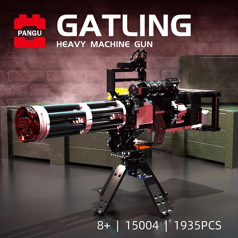 Модель PG15004 Gatling с дистанционным управлением, тяжелый пулемет, мелкие частицы, сборка игрушечных блоков, детские подарки
Модель PG15004 Gatling с дистанционным управлением, тяжелый пулемет, мелкие частицы, сборка игрушечных блоков, детские подарки