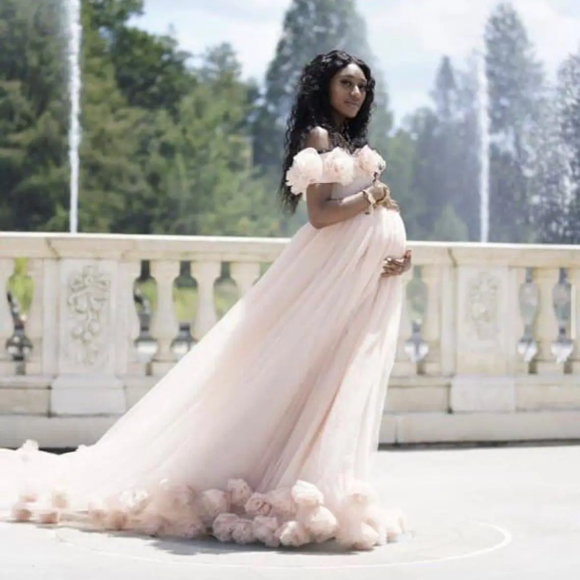Blush Pink Ruffled Flower Maternity Gown for Photo Shooting Bridal Fluffy Tulle Maternity Dresses Extra Puffy Photography Dress
Blush Pink Ruffled Flower Maternity Gown for Photo Shooting Bridal Fluffy Tulle Maternity Dresses Extra Puffy Photography Dress