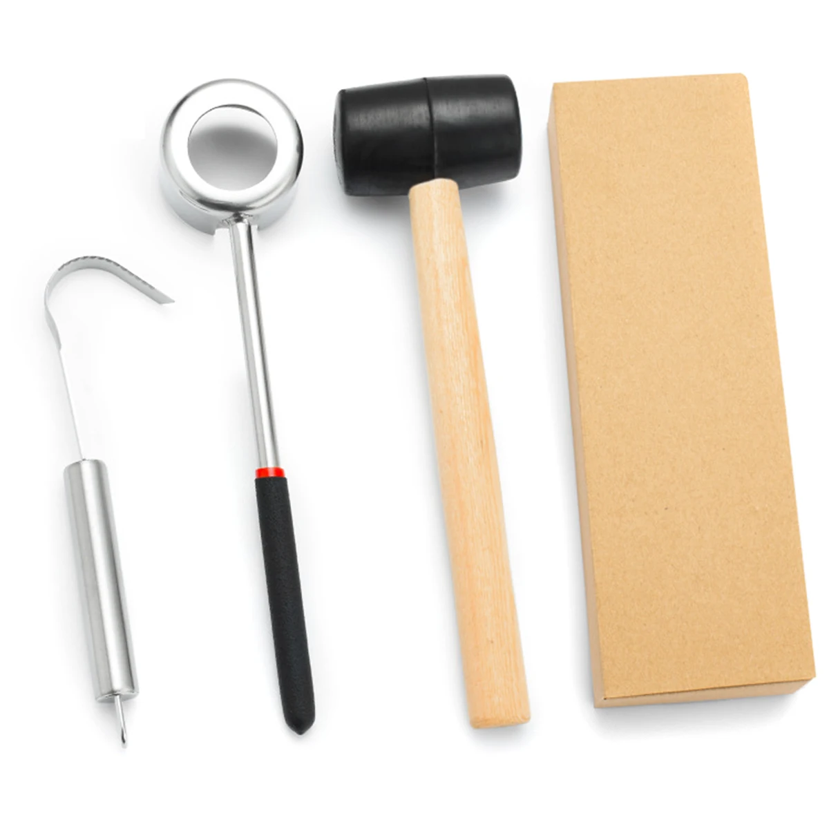 Coconut Opener Tool Set Food Grade 304 Stainless Steel Opener With Wooden Handle Rubber Hammer Easy To Use Durable
Coconut Opener Tool Set Food Grade 304 Stainless Steel Opener With Wooden Handle Rubber Hammer Easy To Use Durable