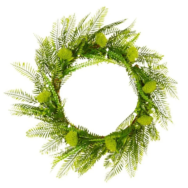 Fern Leaves Wreath Wooden Vine Circle Simulation Decoration Wreath Thanksgiving Decoration Wreath Home Decoration
Fern Leaves Wreath Wooden Vine Circle Simulation Decoration Wreath Thanksgiving Decoration Wreath Home Decoration