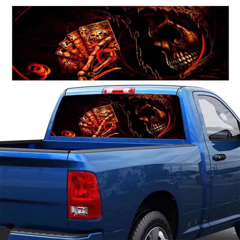 Skull Pattern for Truck Jeep Suv Pickup 3D Rear Windshield Decal Sticker Decor Rear Window Glass Poster 168 x 74CM
Skull Pattern for Truck Jeep Suv Pickup 3D Rear Windshield Decal Sticker Decor Rear Window Glass Poster 168 x 74CM